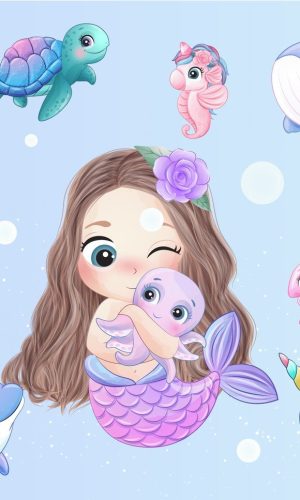 Kit Digital Sereia Cute