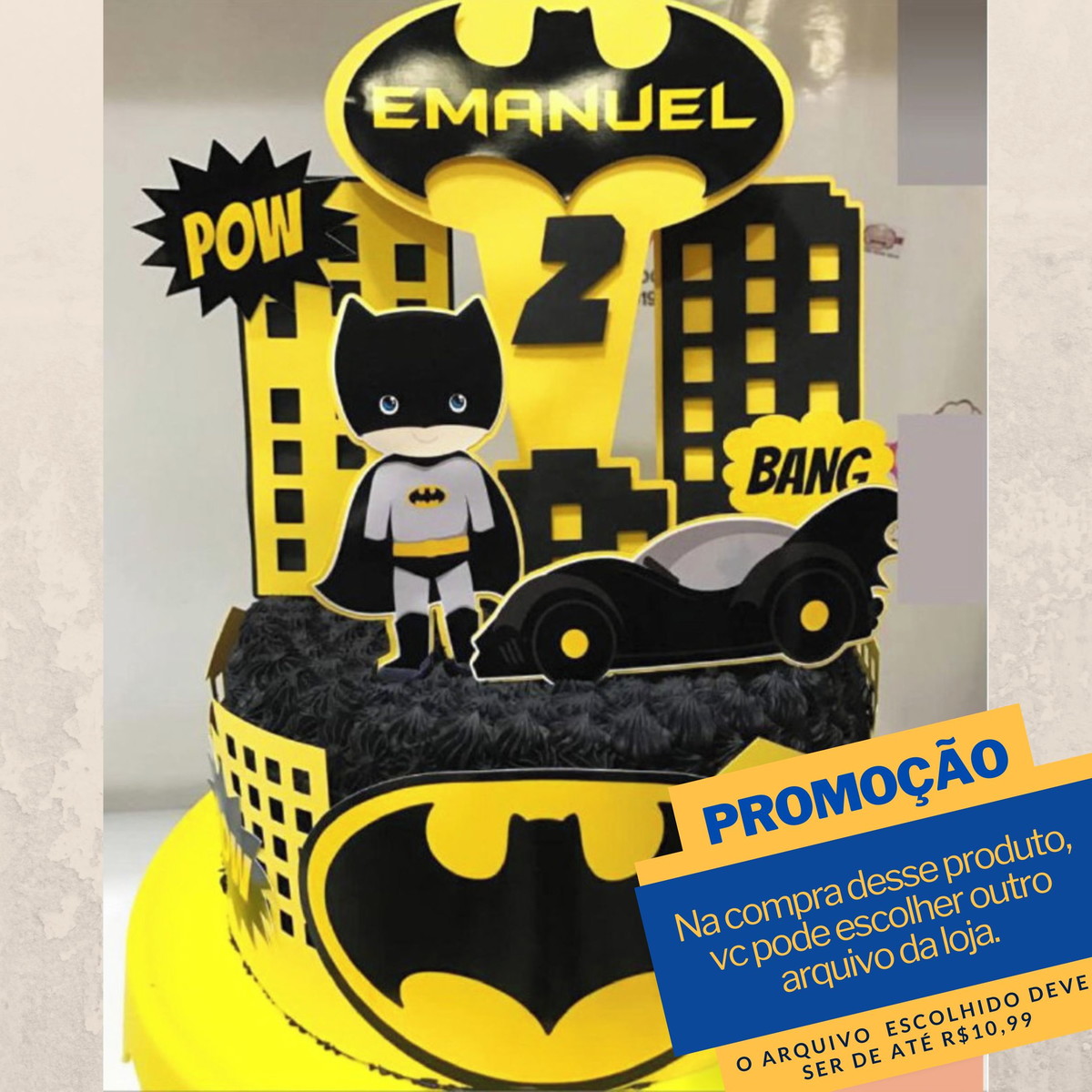 Studio/pdf Arquivo de Corte Topo de Bolo Batman Baby -005