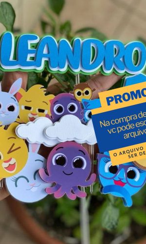 Studio/pdf Arquivo de Corte Topo de Bolo Bolofofos Menino