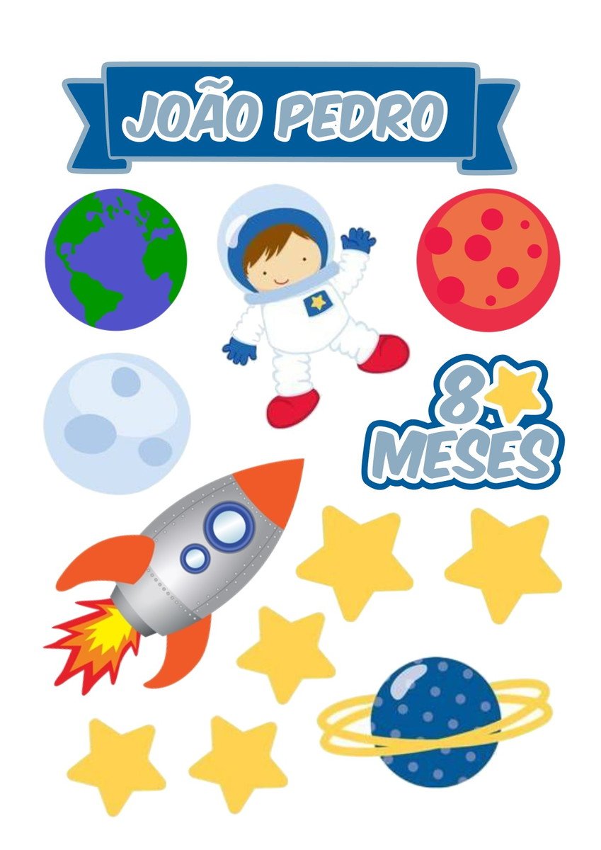 Topo de Bolo Astronauta