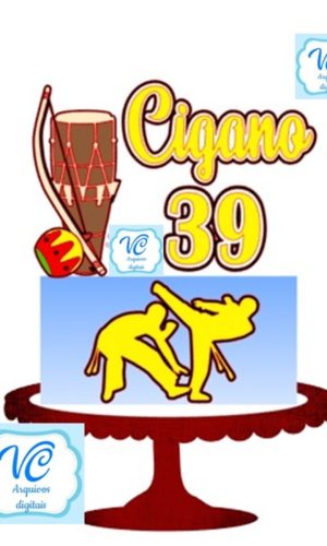 Topo de Bolo Capoeira CAMADAS 1 Arquivo de corte