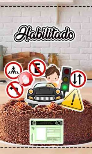 Topo De Bolo 1 Habilitação Menino - Arquivo Digital