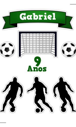 Topo de bolo Arquivo de Corte Silhouette Futebol