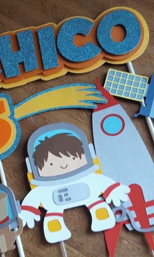 TOPO DE BOLO ASTRONAUTA