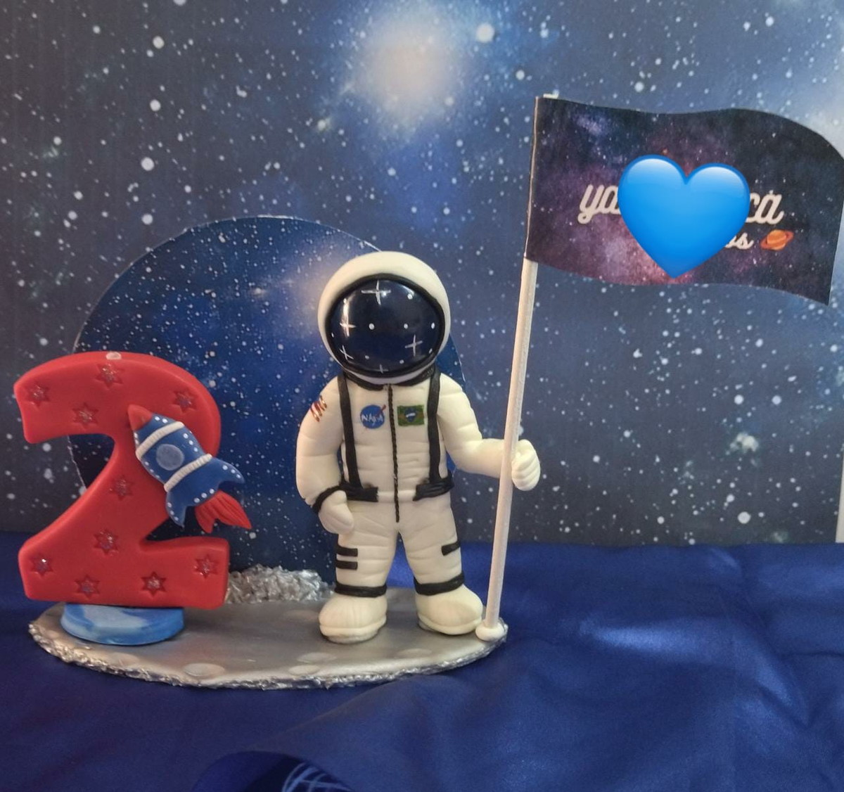 Topo de Bolo Astronauta