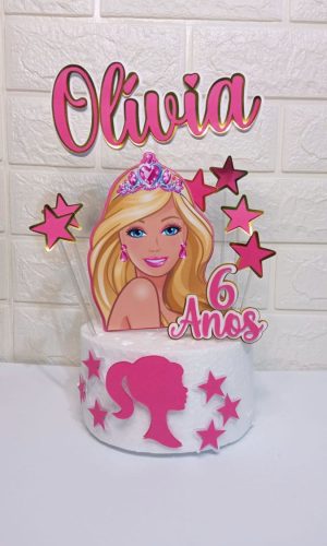 Topo de Bolo Barbie