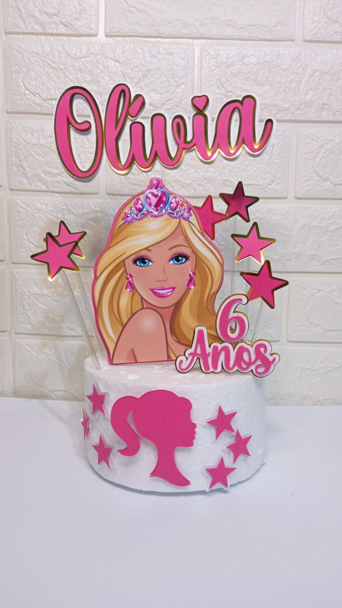 Topo de Bolo Barbie
