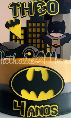 Topo de Bolo - Batman Cute - Arquivo de Corte