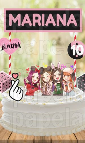 Topo de Bolo Blackpink
