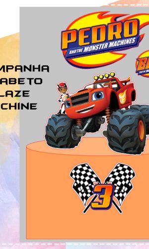 Topo de Bolo Blaze Machine 02 Arquivo de Corte Studio/PDF