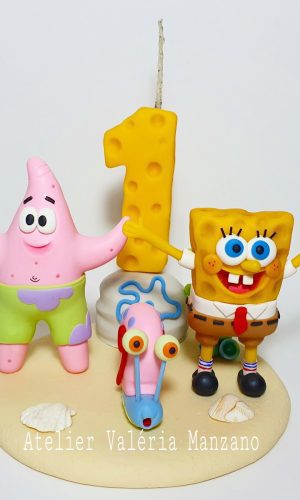 TOPO DE BOLO BOB ESPONJA