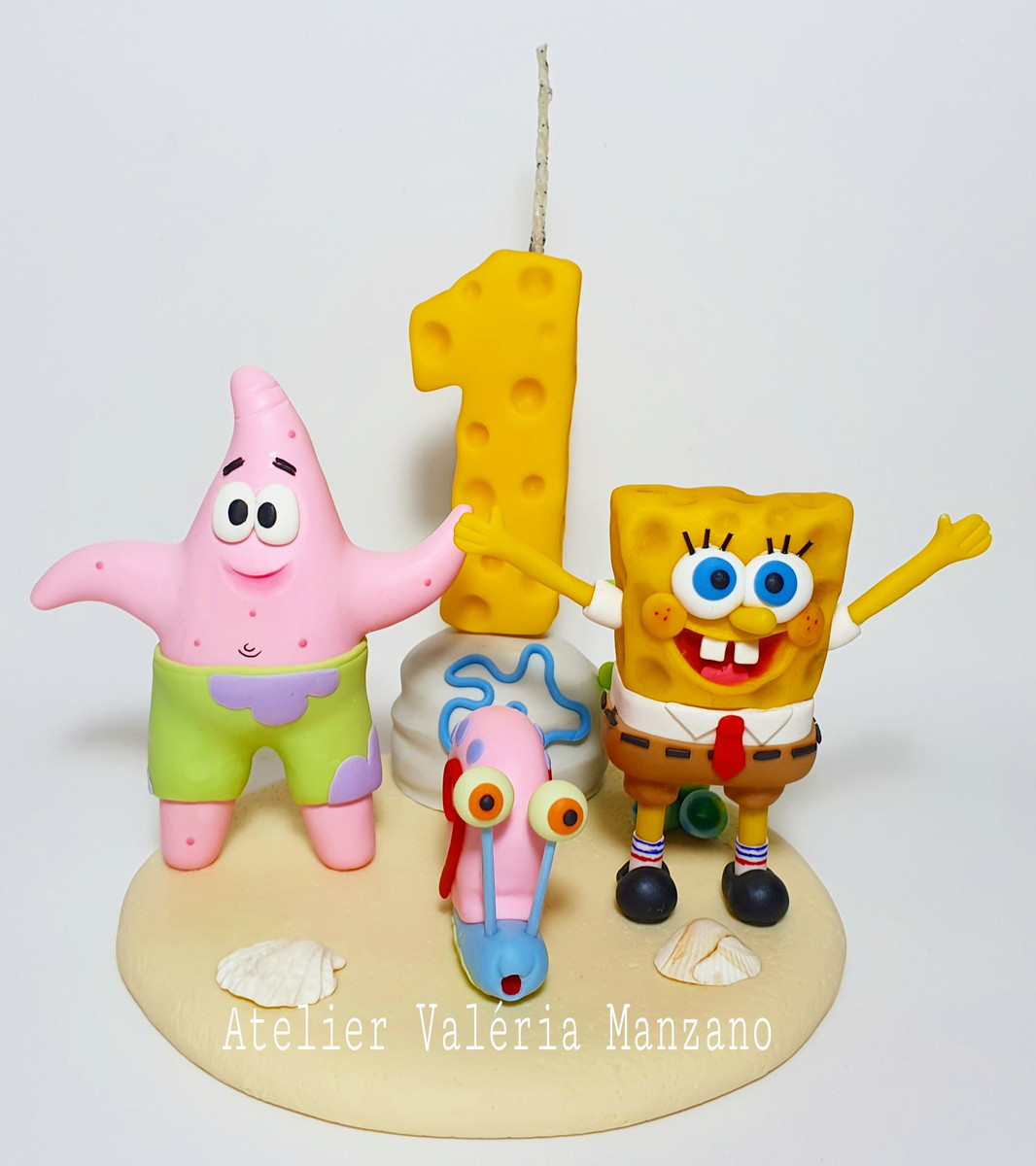 TOPO DE BOLO BOB ESPONJA