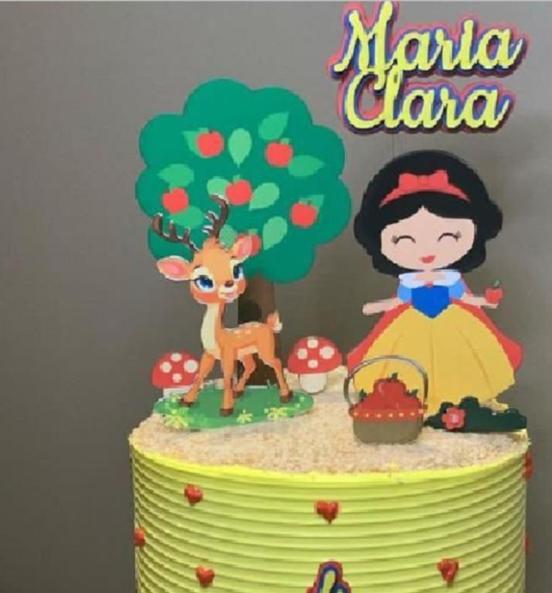 Topo de Bolo Branca de Neve Cute 2+ 4 Arquivos a Sua Escolha