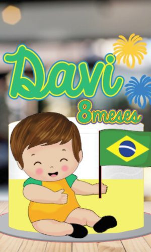 Topo de Bolo Brasil Copa Futebol Arquivo de Corte