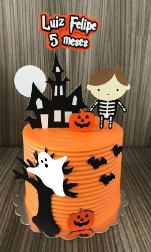 Topo de Bolo Camadas Halloween Feioso Cute Arquivo Studio