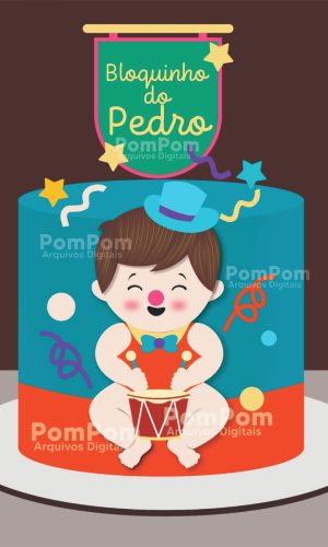 Topo de Bolo Carnaval Menino Arquivo de Corte