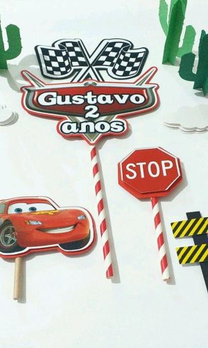 Topo de bolo carros