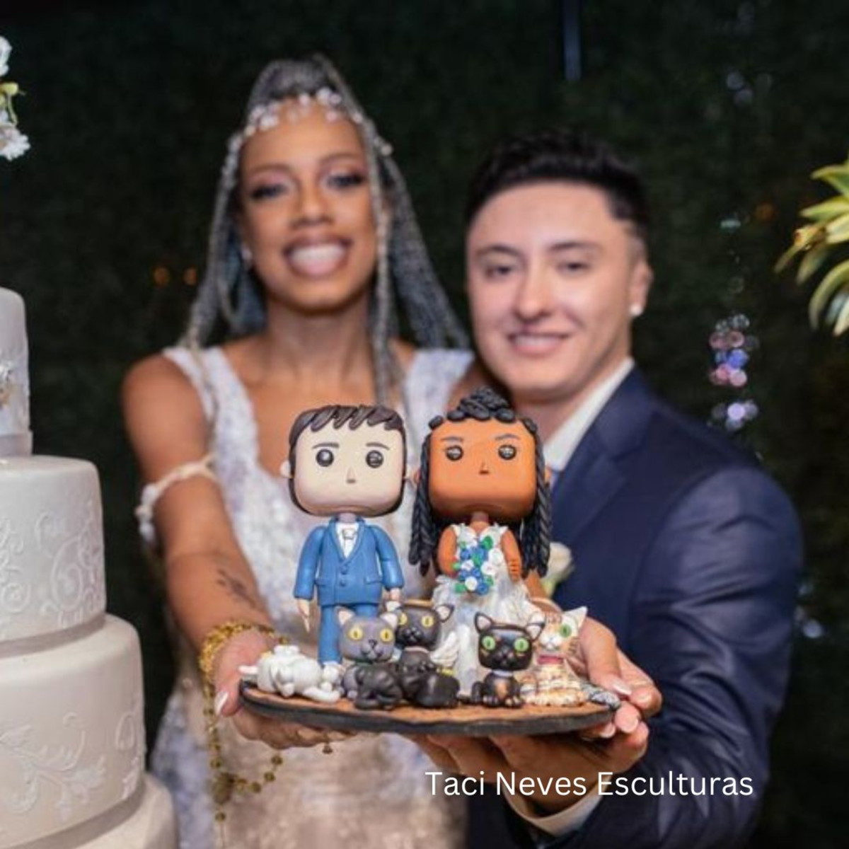 Topo de Bolo Casamento Funko Pop
