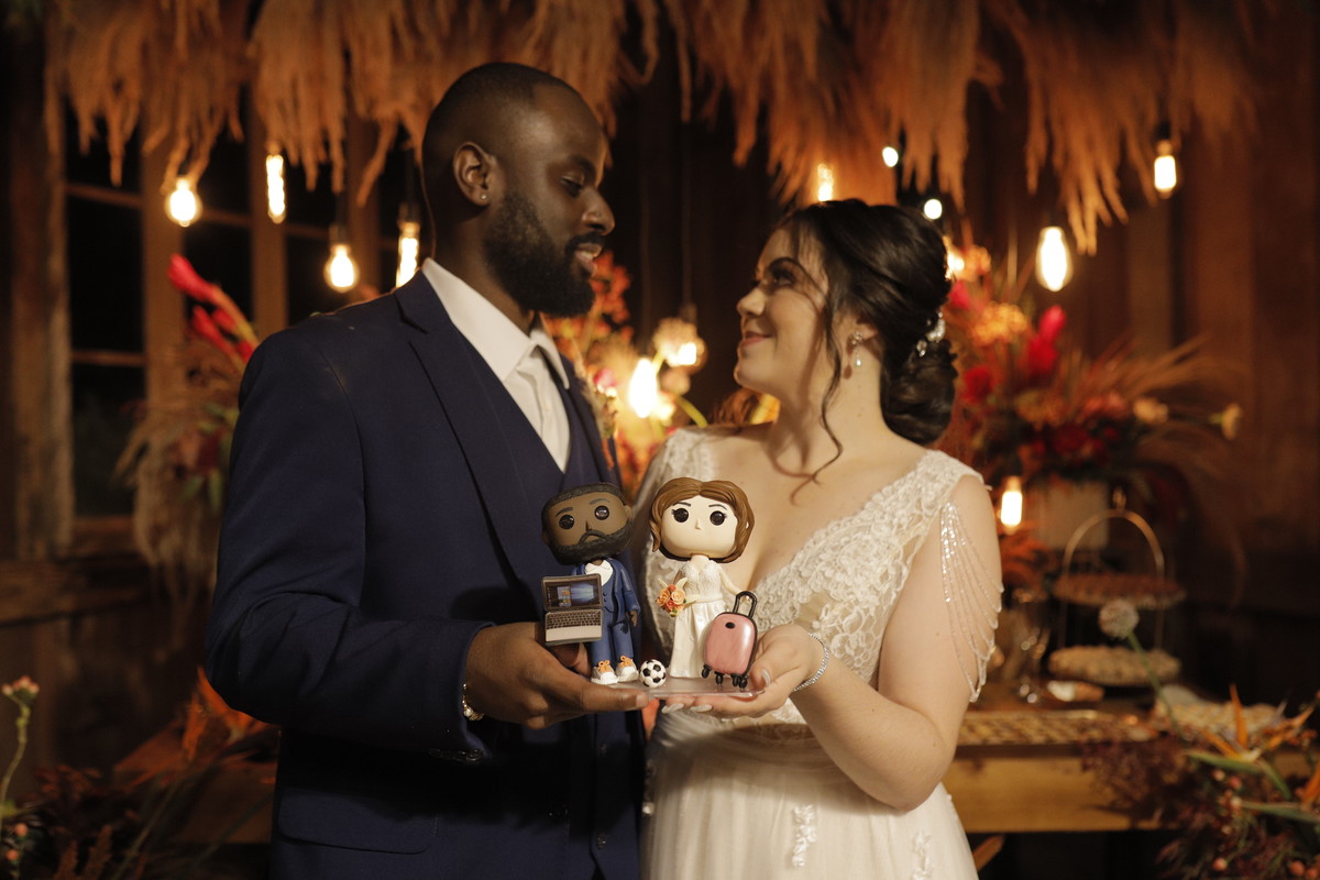 Topo de Bolo Casamento Funko Pop - Imagem 2