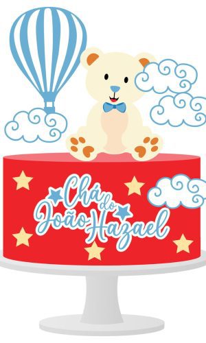 Topo de Bolo Chá de Fraldas Menino - Arquivo de Corte