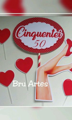 Topo de Bolo Cinquentei