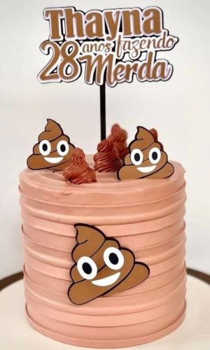 Topo de Bolo Cocô Emoji