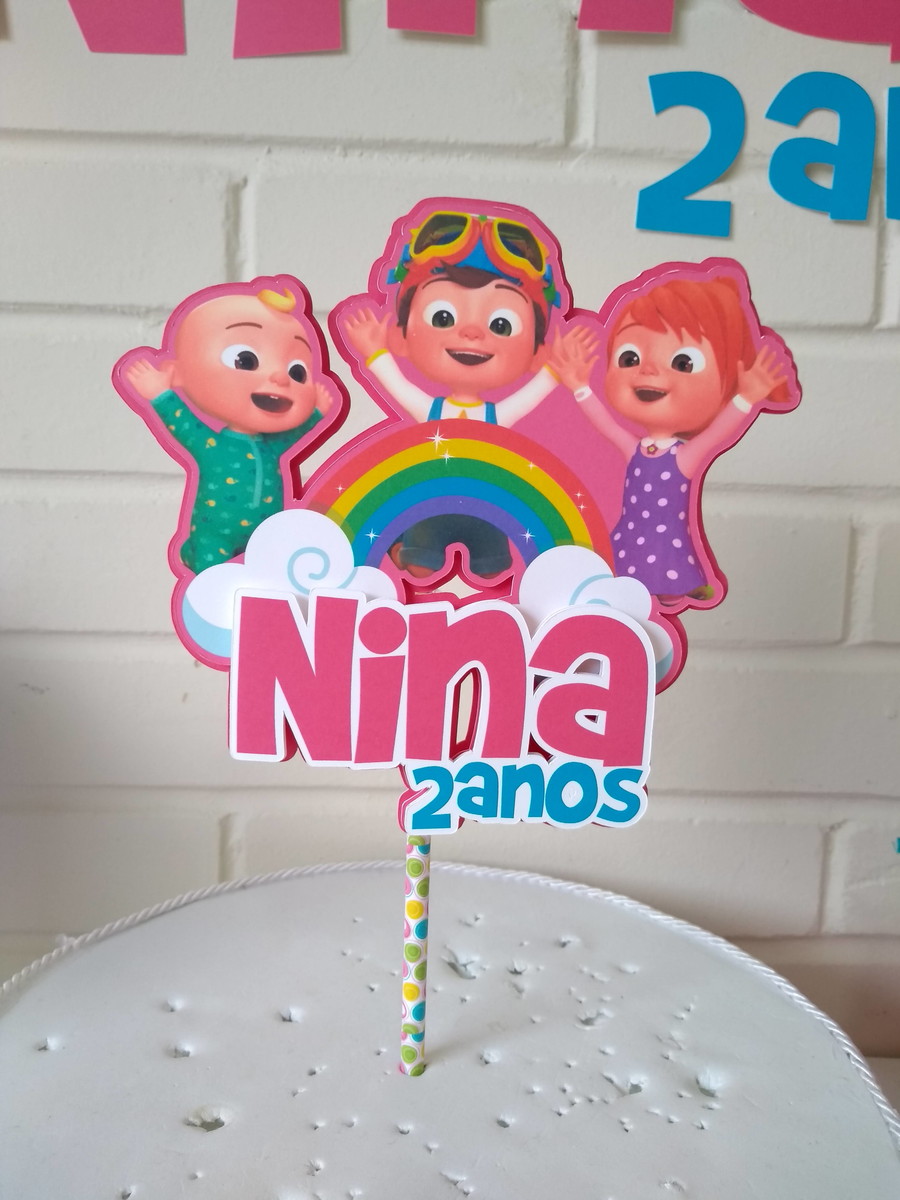 Topo de Bolo Cocomelon