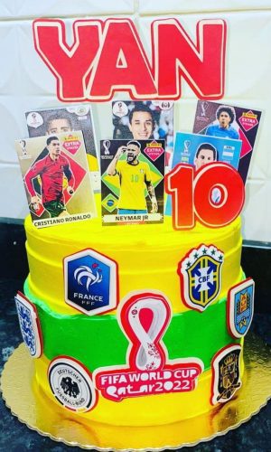 Topo de Bolo Copa do Mundo Futebol Arquivo de Corte