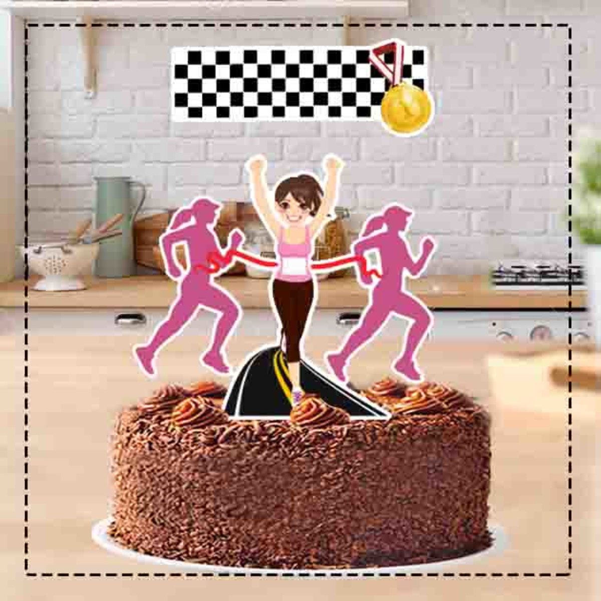 TOPO DE BOLO CORRIDA FEMININO - ARQUIVO DIGITAL