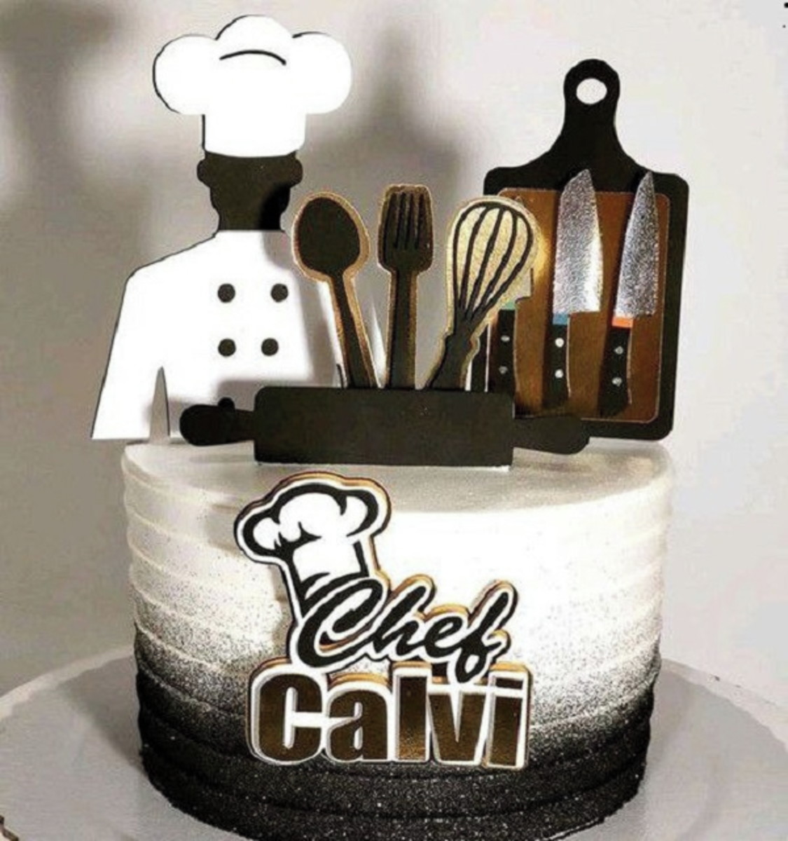 Topo de bolo Cozinheiro Mestre Cuca- Arquivo de Corte