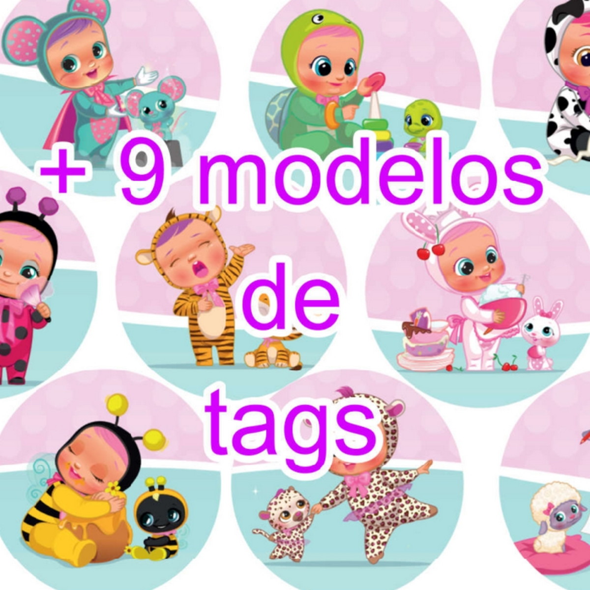 Arquivo de Corte - Cry Babies Baby - Topo de Bolo - Cod: 023