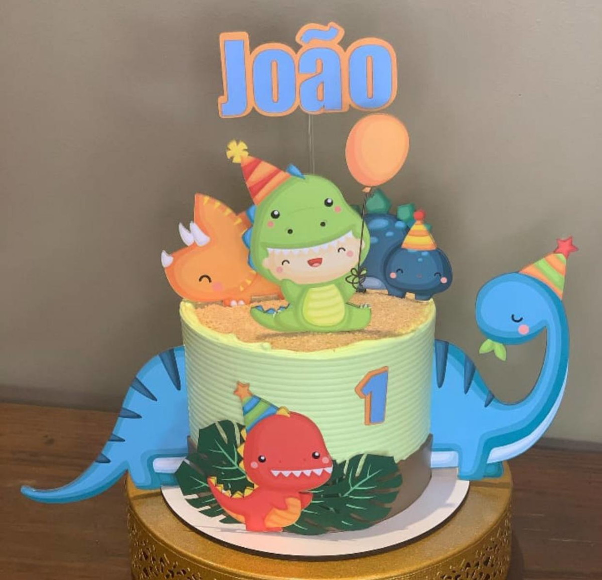 Topo de Bolo Dino Baby Arquivo de Corte