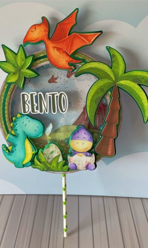 Topo de Bolo Dinossauro