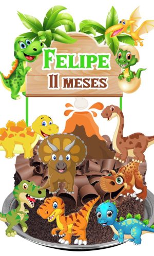 Topo de bolo - Dinossauro