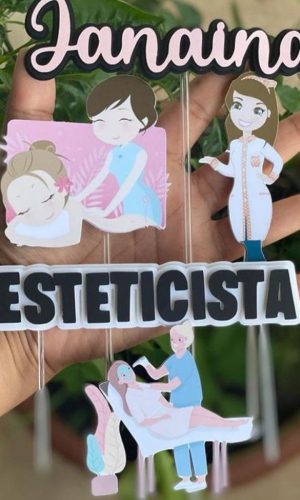 Topo de Bolo Esteticista