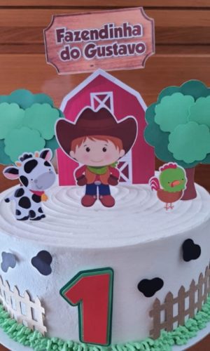 Arquivo de Corte - Topo de bolo Fazendinha Menino