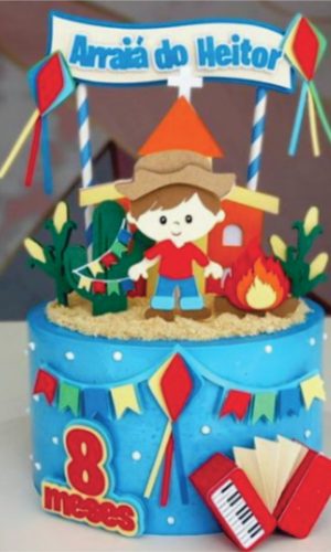 Topo de Bolo Festa Junina Menino Arquivo de Corte