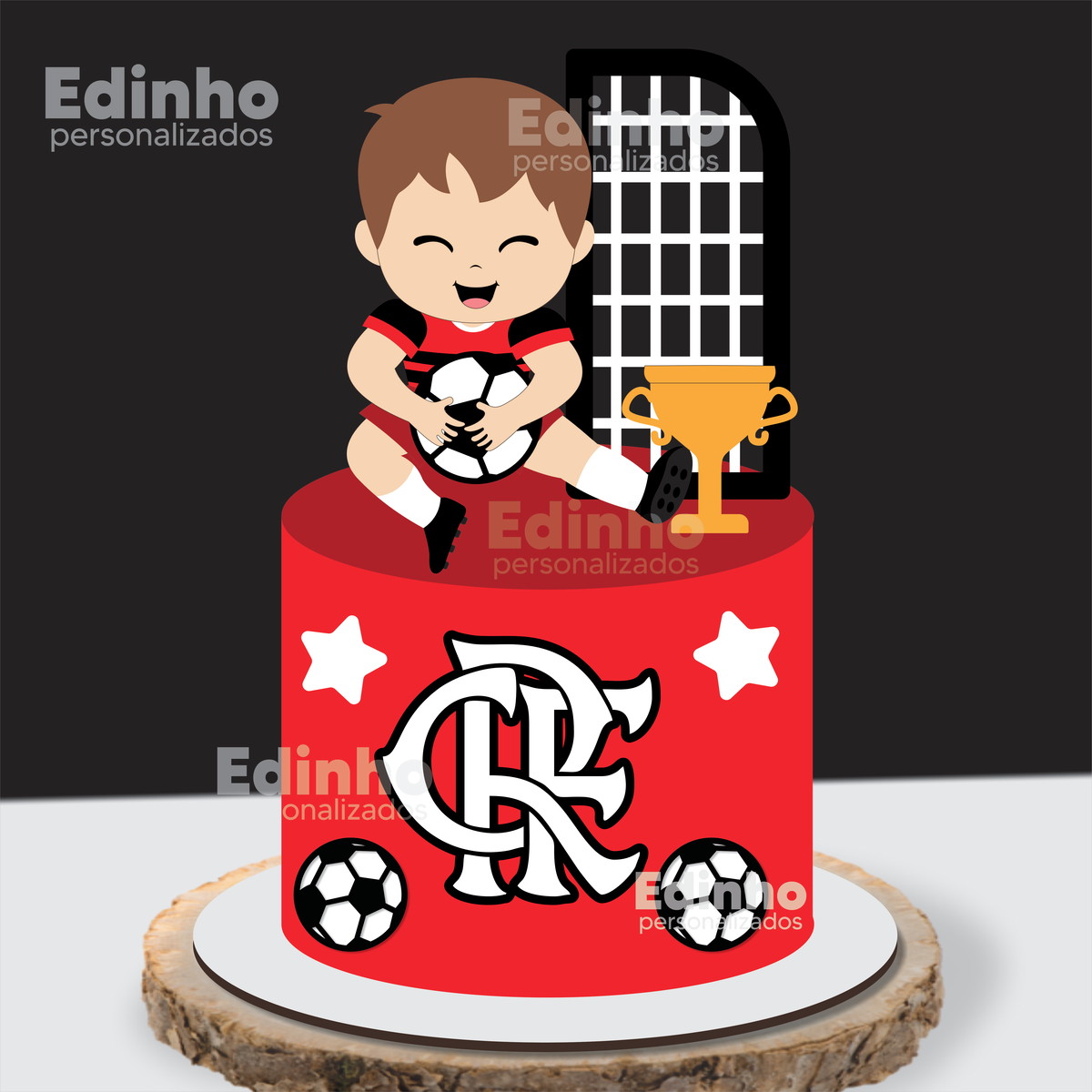 Topo de Bolo Flamengo Arquivo de Corte