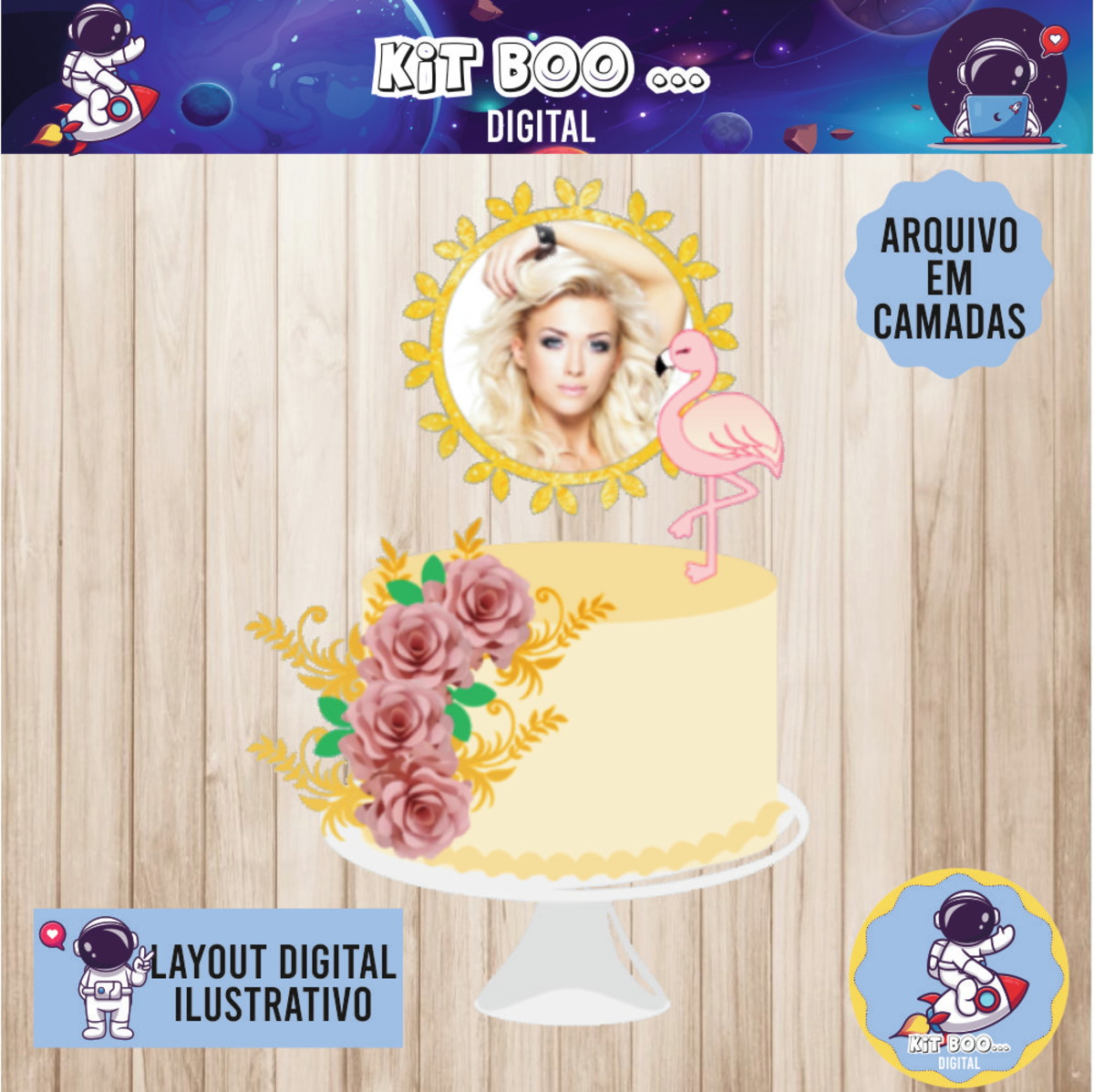 Arquivo Topo de Bolo - Flamingo Luxo