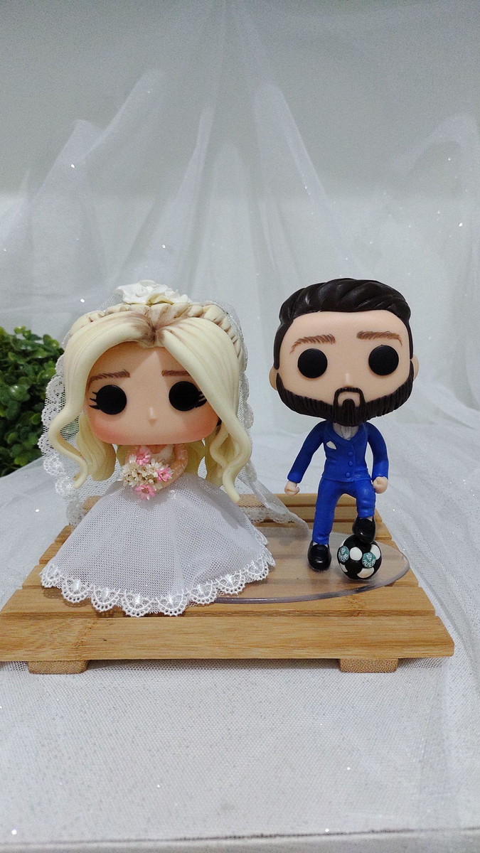 Topo de bolo Funko pop casamento
