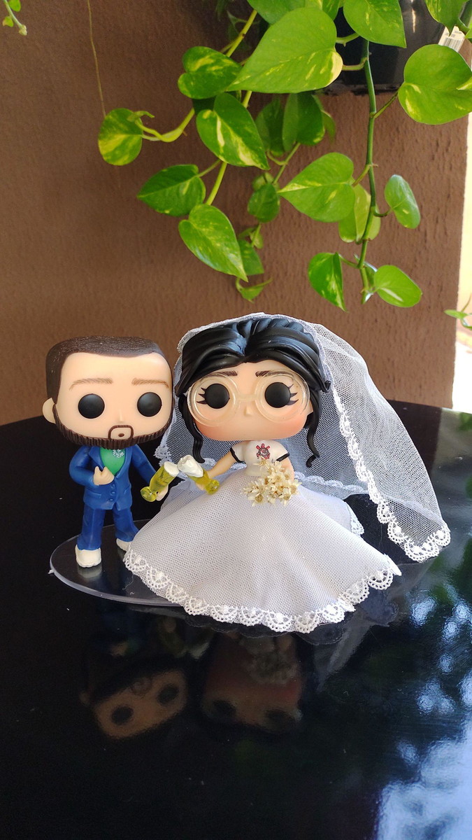 Topo de bolo Funko pop casamento - Imagem 5