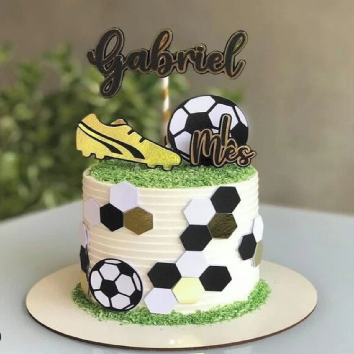 Topo de Bolo Futebol 3d - Arquivo Digital