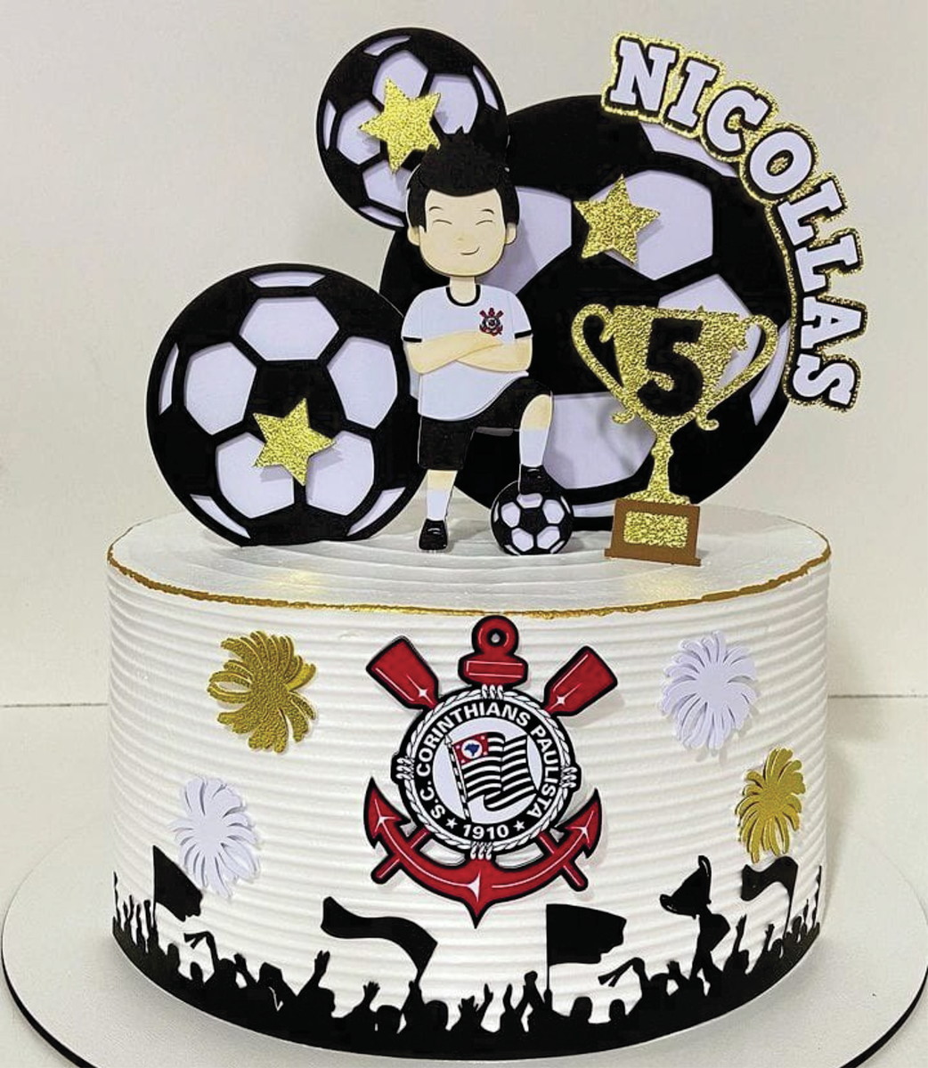 Topo de Bolo Futebol Arquivo de Corte