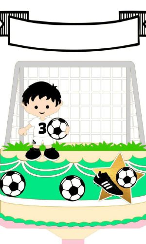 Topo de Bolo Futebol + 4 Arquivos a Sua Escolha