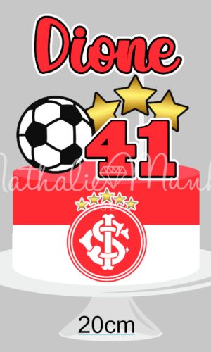 Topo de Bolo - Futebol Inter - Arquivo de Corte
