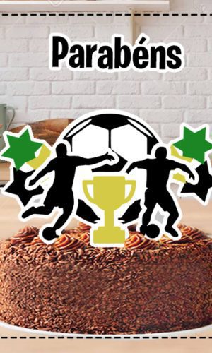 Topo de Bolo Futebol Taça 5287 Arquivo Digital