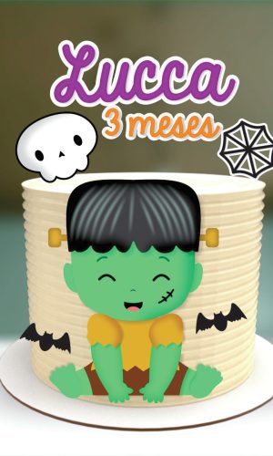 Topo de Bolo Halloween Menino Arquivo de Corte