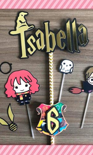 Topo de Bolo Harry Potter