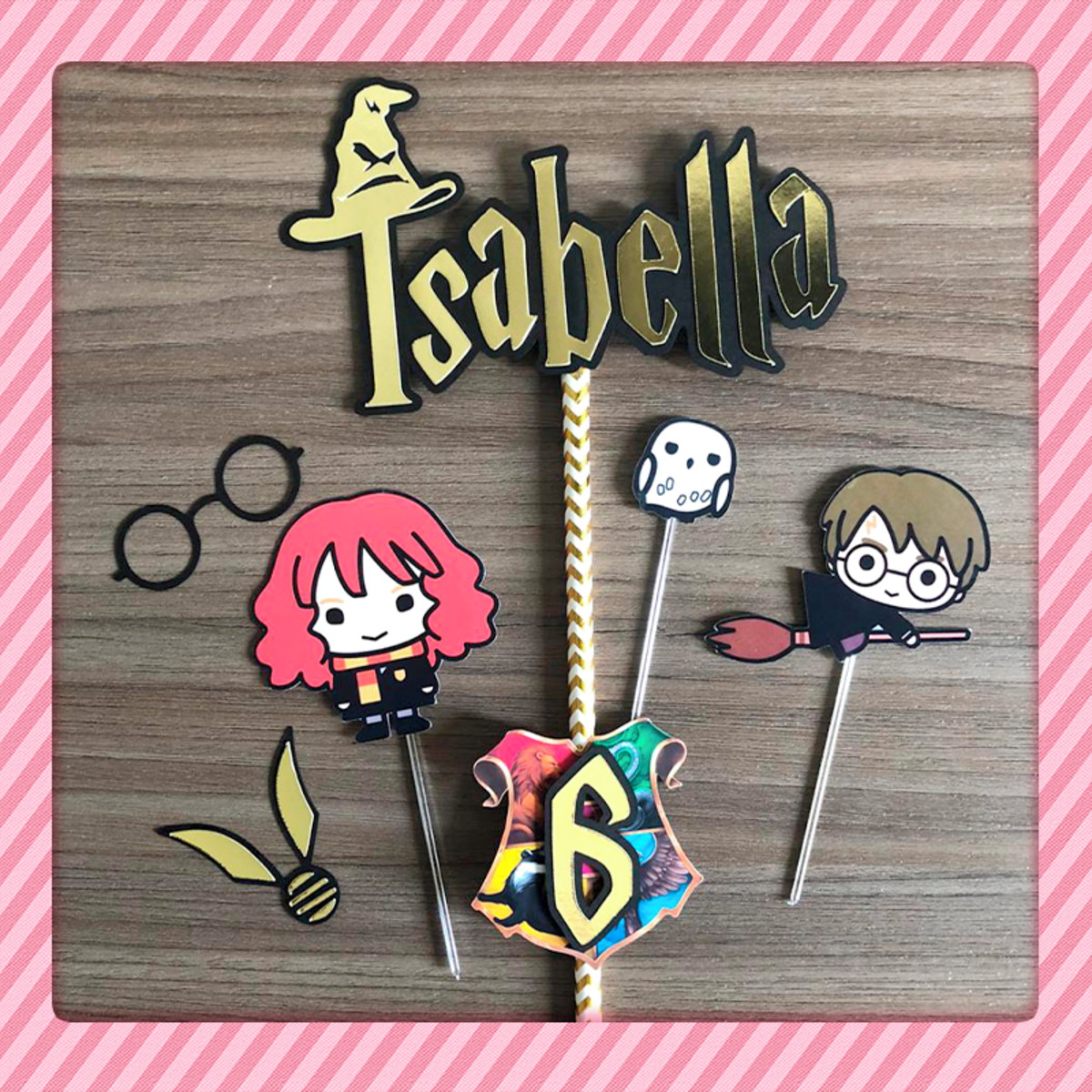 Topo de Bolo Harry Potter