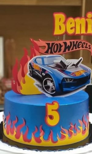 Topo de Bolo Hot Wheels